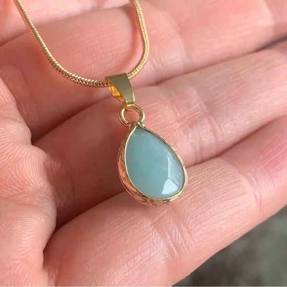 • NEW! Dainty Amazonite Necklace • - Picture 3 of 14